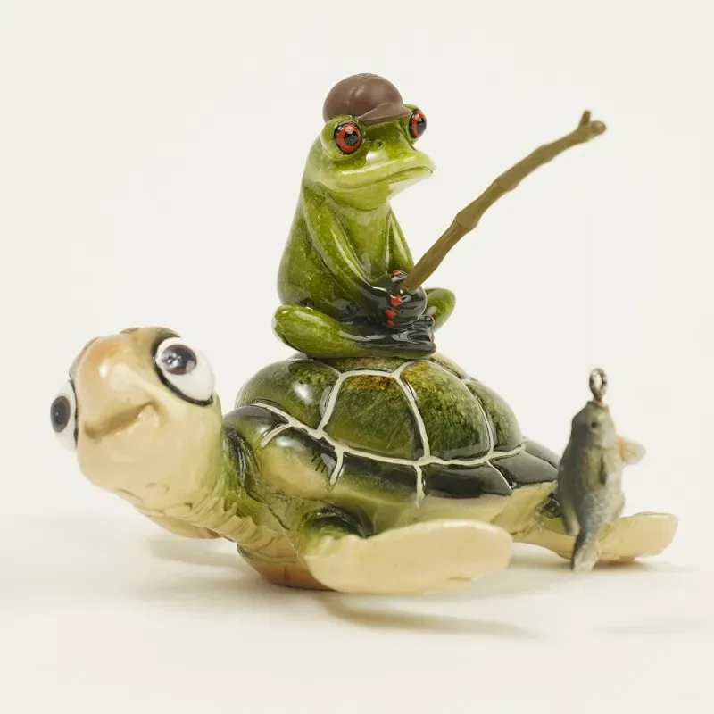 TORTY tortue grenouille pécheur 13cm