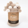 PONNIE Plaid taupe pompoms 130